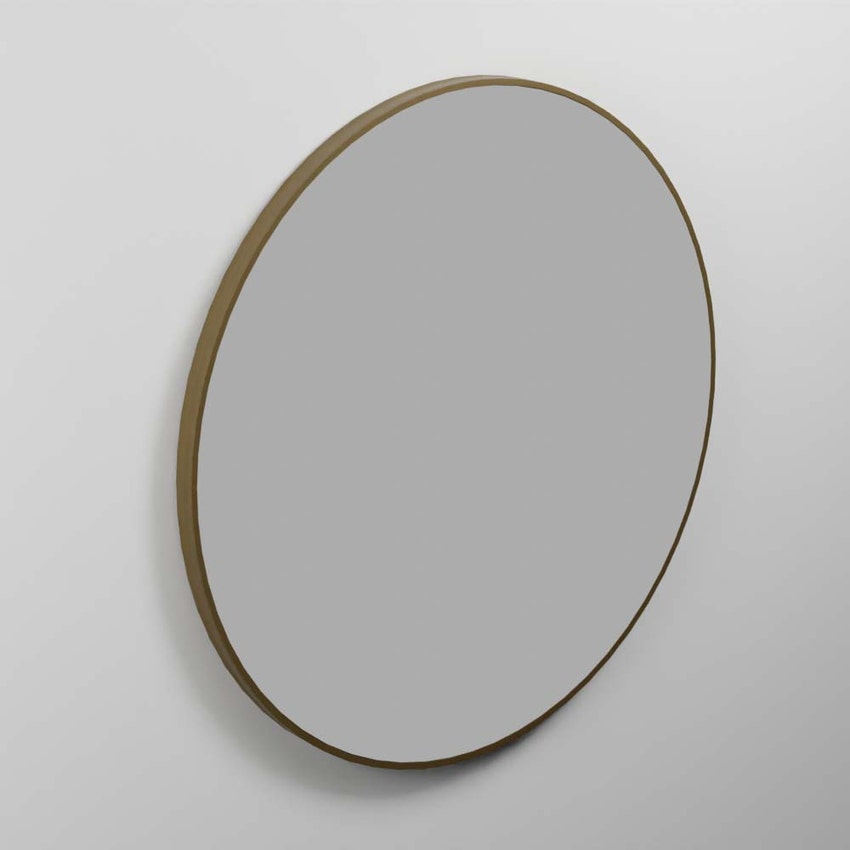 Immagine di Cielo I CATINI specchio rotondo Ø 120 cm, profilo colore bronzo spazzolato CASPTBZ