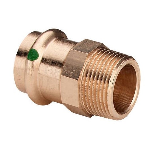 Immagine di Viega  SANPRESS manicotto Ø 12 x 3/8", di bronzo lucido, con sc-contur (acqua) 290771