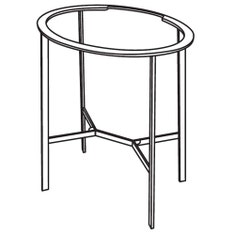 Immagine di Cielo I CATINI struttura in acciaio L.70 cm per lavabo, colore nero matt CASTONM