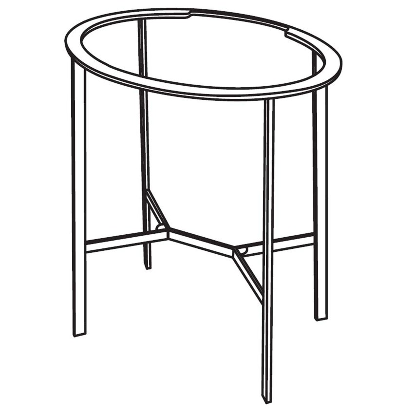 Immagine di Cielo I CATINI struttura in acciaio L.70 cm per lavabo, colore nero matt CASTONM