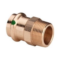 Immagine di Viega SANPRESS manicotto Ø 22 x 3/4", di bronzo lucido, con sc-contur (acqua) 104306