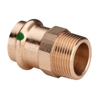 Immagine di Viega   SANPRESS manicotto Ø 35 x 1", di bronzo lucido, con sc-contur (acqua) 297947