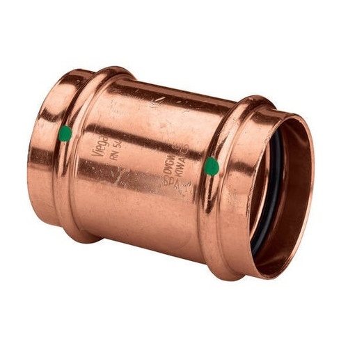 Immagine di Viega PROFIPRESS manicotto scorrevole da Ø 28, in rame lucido, con sc-contur (acqua) 461287