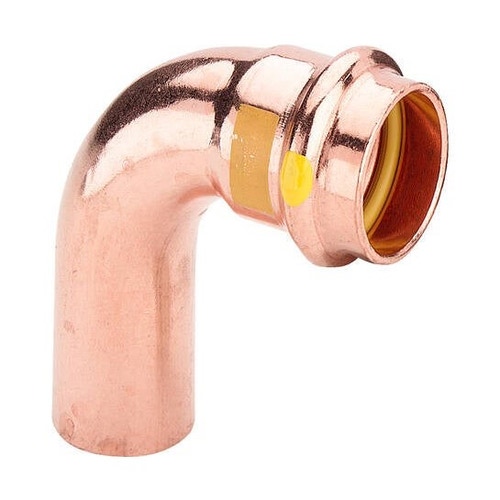 Immagine di Viega PROFIPRESS G curva a 90° di Ø 12, con filetto maschio, di rame lucido con sc-contur (gas) 346881
