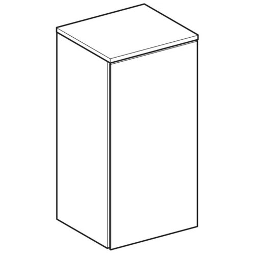 Immagine di Geberit SELNOVA SQUARE mobile laterale H.65 cm, con un'anta a chiusura ammortizzata, colore bianco finitura lucido 504.142.01.1