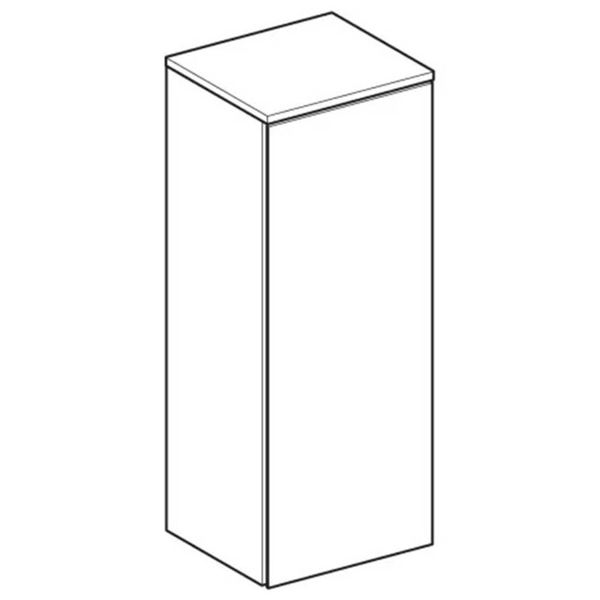 Immagine di Geberit SELNOVA SQUARE mobile a colonna H. 85 cm, con un'anta a chiusura ammortizzata, colore bianco finitura lucido  504.143.01.1