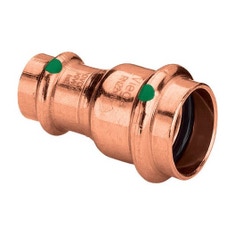 Immagine di Viega PROFIPRESS manicotto di riduzione Ø 15 x 12 rame lucido con sc-contur (acqua) 325770