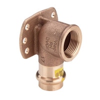 Immagine di Viega PROFIPRESS G gomito a 90° con flangia di Ø 15 x 1/2", in bronzo, con sc-contur (gas) 346683