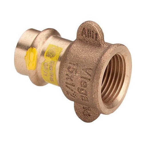 Immagine di Viega PROFIPRESS G manicotto di Ø 15 x 1/2", in bronzo con sc-contur (gas) 346478