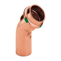 Immagine di Viega PROFIPRESS curva a 45° Ø 15, con filetto maschio, rame lucido con sc-contur (acqua) 292508