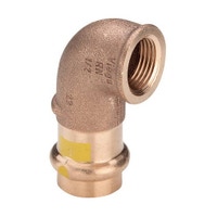 Immagine di Viega PROFIPRESS G gomito a 90° di Ø 15 x 1/2", di bronzo con sc-contur (gas)  345822