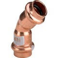 Immagine di Viega PROFIPRESS S curva a 45° di Ø 18, in rame lucido con sc-contur (alte temperature) 628307