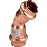 Immagine di Viega PROFIPRESS S curva a 45° di Ø 22, in rame lucido con sc-contur (alte temperature) 628314