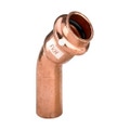 Immagine di Viega PROFIPRESS S curva a 45° di Ø 18, con filetto maschio, in rame lucido con sc-contur (alte temperature) 628369