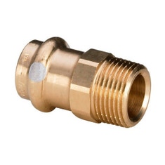 Immagine di Viega PROFIPRESS S manicotto di Ø 15 x 1/2", in bronzo lucido con sc-contur (alte temperature) 628697