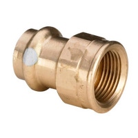 Immagine di Viega PROFIPRESS S manicotto di Ø 22 x 3/4", in bronzo lucido con sc-contur (alte temperature) 628895