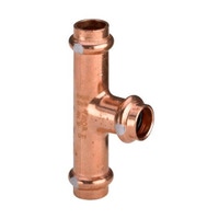 Immagine di Viega PROFIPRESS S raccordo a T di Ø 22 rame lucido con sc-contur (alte temperature) 628451