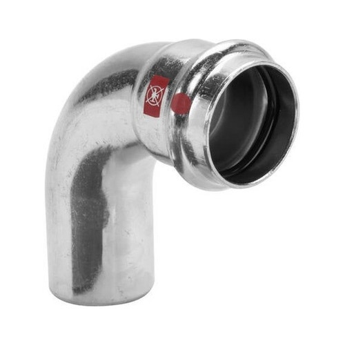 Immagine di Viega PRESTABO curva a 90° Ø 15, con filetto maschio, acciaio zincato con sc-contur  558192