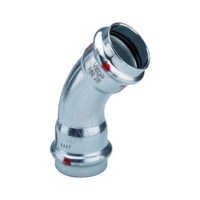 Immagine di Viega PRESTABO curva a 45° Ø 18 acciaio zincato con sc-contur 558277