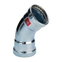 Immagine di Viega PRESTABO XL curva a 45° Ø 76.1 acciaio zincato con sc-contur  597610