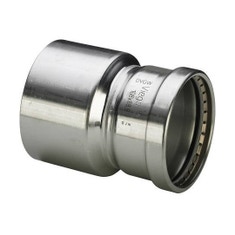 Immagine di Viega SANPRESS INOX XL manicotto di riduzione di Ø 64 x 54, in acciaio inox lucido con sc-contur (acqua) 578107