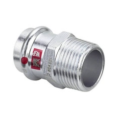 Immagine di Viega PRESTABO manicotto con battente Ø 18 acciaio zincato con sc-contur  557997