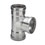 Immagine di Viega SANPRESS INOX XL raccordo a T di Ø 89 x 54, di inox lucido con sc-contur (acqua) 482749