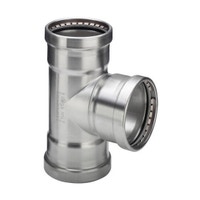 Immagine di Viega SANPRESS INOX XL raccordo a T di Ø 89 x 22, di inox lucido con sc-contur (acqua) 483043