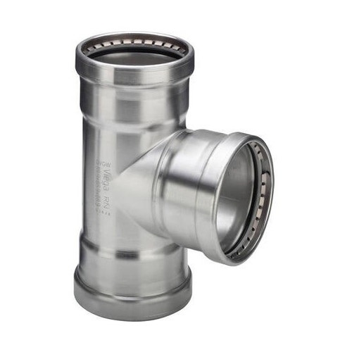 Immagine di Viega SANPRESS INOX XL raccordo a T di Ø 64, di inox lucido con sc-contur (acqua) 578022