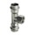 Viega SANPRESS INOX raccordo a T di Ø 15 x 1/2", con filetto femmina, di inox lucido con sc-contur (acqua) 437145