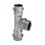 Immagine di Viega SANPRESS INOX raccordo a T di Ø 28 x 3/4", con filetto maschio, di inox lucido con sc-contur (acqua) 445997