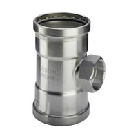Immagine di Viega SANPRESS INOX XL raccordo a T di Ø 89 x 3/4", con filetto femmina, di inox lucido con sc-contur (acqua) 482886