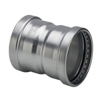 Immagine di Viega SANPRESS INOX XL manicotto con battente di Ø 76, di inox lucido con sc-contur (acqua) 482800