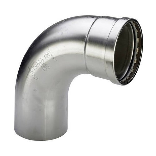 Immagine di Viega SANPRESS INOX XL curva a 90° di Ø 64, con filetto maschio, di acciaio inox lucido con sc-contur (acqua) 577995