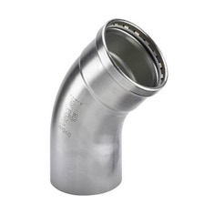 Immagine di Viega SANPRESS INOX XL curva a 45° di Ø 64, con filetto maschio, di acciaio inox lucido con sc-contur (acqua) 578015