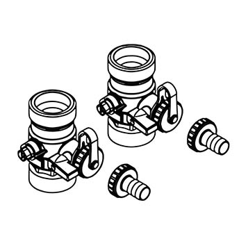 Immagine di Toshiba Valvole a sfera con presa di servizio per carico e sfiato impianto (per unità a Parete e ALL-IN-ONE) 7946790