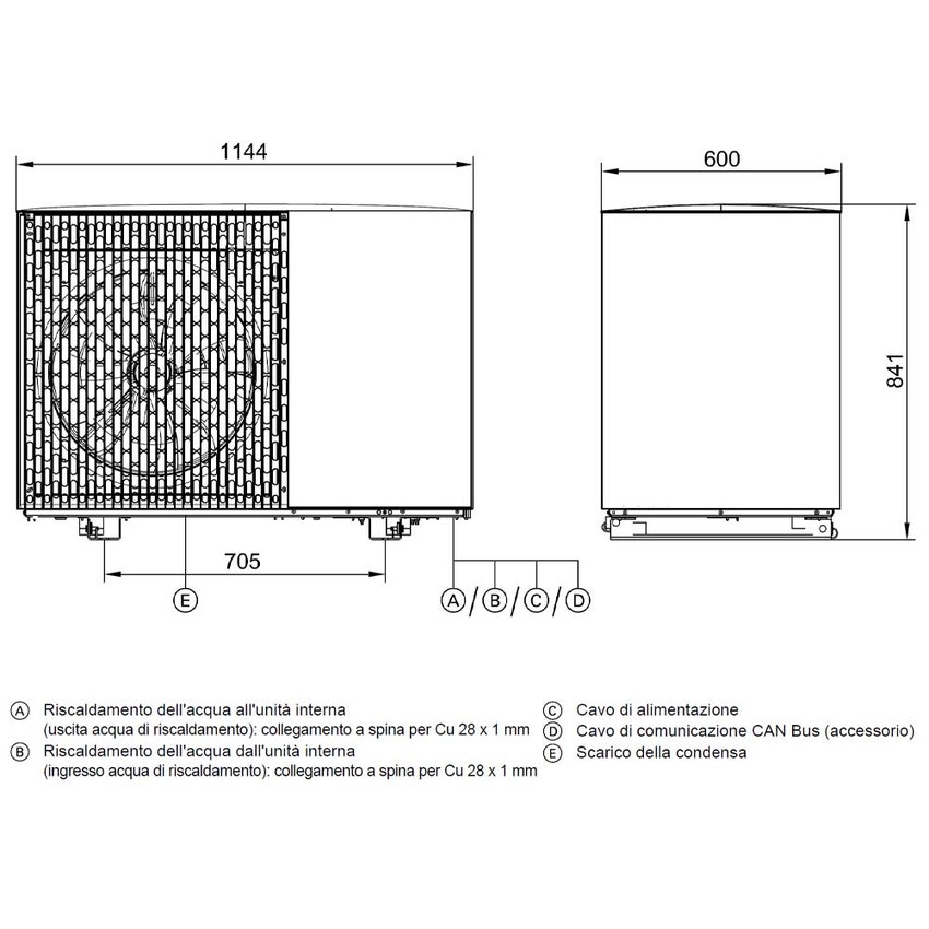 Immagine di Toshiba ESTIA BI-BLOC R290 sistema composto da pompa di calore Inverter 4 kW con unità idronica a parete con resistenza elettrica ausiliaria da 8 kW HWP-1601XWHT8W-E+HWP-401HW-E