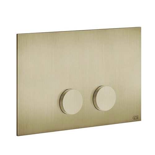 Immagine di Gessi ANELLO TOTAL LOOK placca di finitura per Geberit Sigma 8 e 12, finitura brass brushed PVD 54623#727