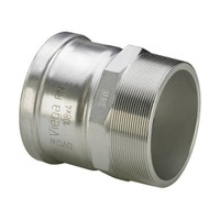 Immagine di Viega SANPRESS INOX XL manicotto di Ø 76 x 2 1/2", di acciaio inox lucido con sc-contur (acqua) 482923