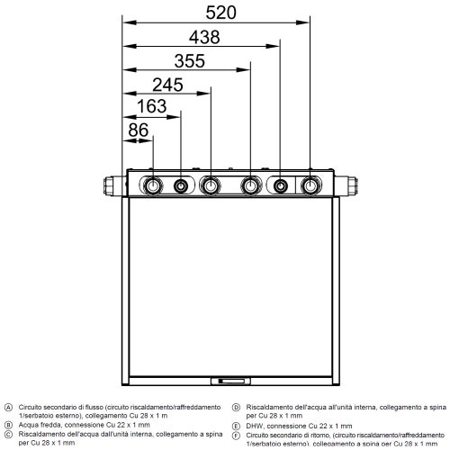 Immagine di Toshiba ESTIA BI-BLOC R290 Unità idronica All-In-One 190 litri, 1 zona, con resistenza elettrica ausiliaria da 8 kW, profilo di carico XL HWP-1601F19ST8W-E