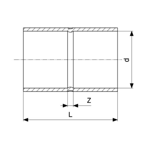 Immagine di Viega RACCORDI A SALDARE manicotto con battente di Ø 12, di rame lucido 100872