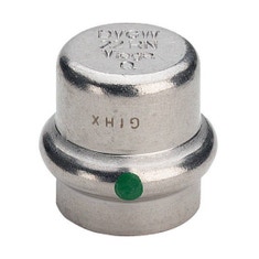 Immagine di Viega SANPRESS INOX cappuccio di Ø 18, di acciaio inox lucido con sc-contur (acqua) 452865