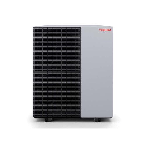 Immagine di Toshiba ESTIA BI-BLOC R290 sistema composto da pompa di calore Inverter trifase 10 kW con unità idronica a parete con resistenza elettrica ausiliaria da 8 kW HWP-1601XWHT8W-E+HWP-1001H8W-E