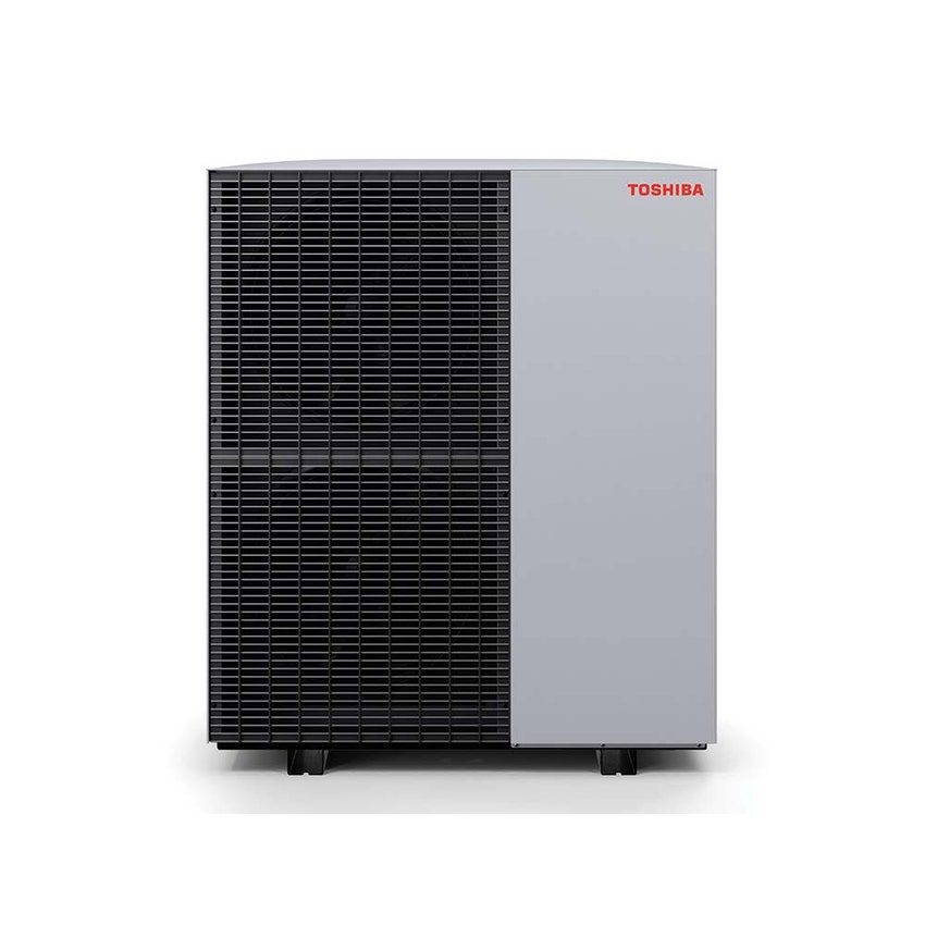 Immagine di Toshiba ESTIA BI-BLOC R290 sistema composto da pompa di calore Inverter trifase 13 kW con unità idronica a parete con resistenza elettrica ausiliaria da 8 kW HWP-1601XWHT8W-E+HWP-1301H8W-E