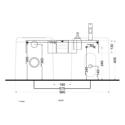 Immagine di Cielo ITACA mensola per wc e bidet in acciaio inox, con foro rubinetto, alloggio dispenser e portarotolo, versione destra, colore cemento finitura opaco ITMBWDXCM