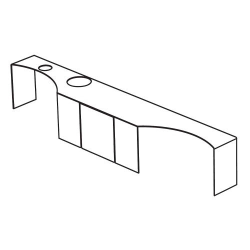 Immagine di Cielo ITACA mensola per wc e bidet in acciaio inox, con foro rubinetto, alloggio dispenser e portarotolo, versione sinistra, colore talpa ITMBWSXTP