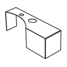 Immagine di Cielo ITACA mensola per bidet a terra in acciaio inox, con foro rubinetto e alloggio dispenser, versione destra, colore cemento finitura opaco ITMBDXCM