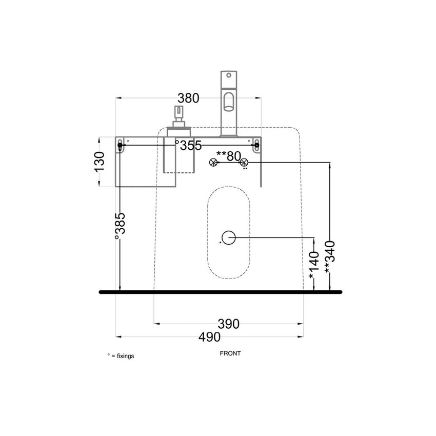 Immagine di Cielo ITACA mensola per bidet a terra in acciaio inox, con foro rubinetto e alloggio dispenser, versione destra, colore cemento finitura opaco ITMBDXCM
