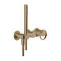 Immagine di Gessi ANELLO miscelatore doccia, a parete, 2 uscite, senza corpo incasso, finitura warm bronze brushed PVD 63345#726