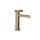 Gessi ANELLO miscelatore lavabo H.17 cm con scarico con flessibili di collegamento, finitura warm bronze brushed PVD 63301#726